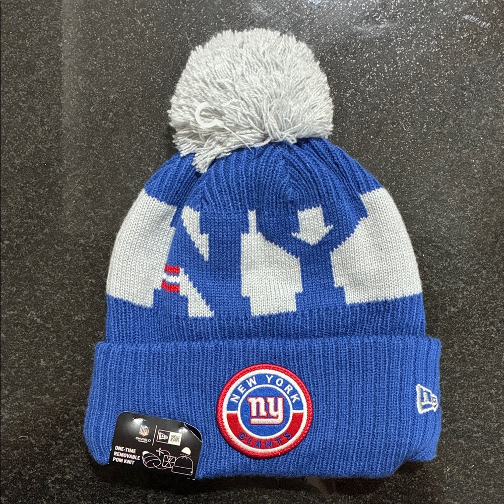 NWT New Era Blue and Gray NY Giants Beanie